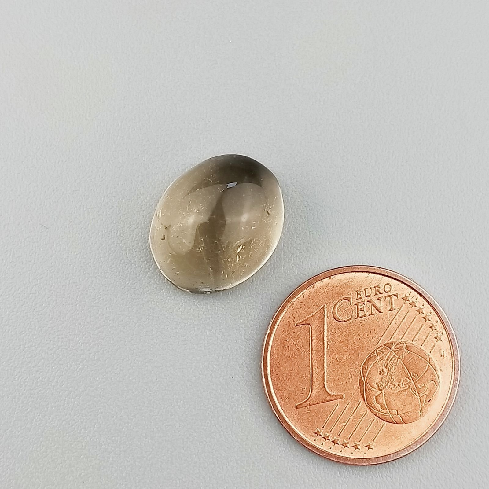 Quarzo Fumè Naturale Forma Ovale Piatto Cabochon Liscio Fatto a Mano 12X10mm 1pz
