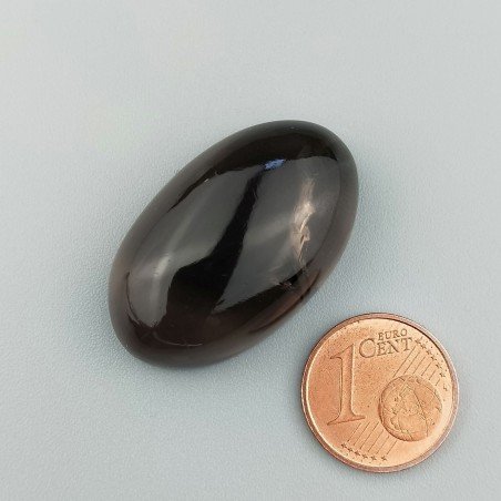 Quarzo Fumè Naturale Forma Ovale Piatto Cabochon Liscio Fatto a Mano 31X19X11mm 51,40 Carati 1pz