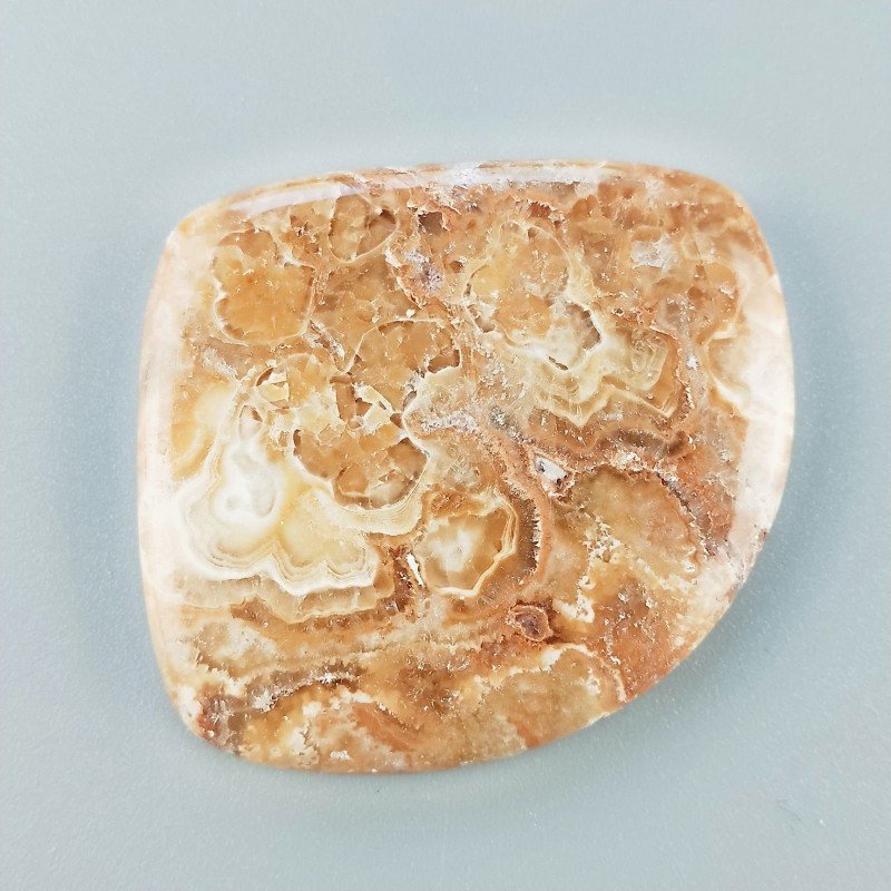Kokoweef Cave Onyx Naturale Forma Fantasia Piatto Cabochon Liscio Fatto a Mano 52X46X5mm 20,40gm 1pz
