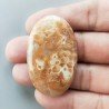 Kokoweef Cave Onyx Naturale Forma Ovale Piatto Cabochon Liscio Fatto a Mano 46X29X5mm 12,85gm 1pz