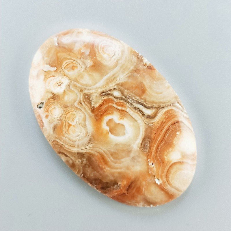Kokoweef Cave Onyx Naturale Forma Ovale Piatto Cabochon Liscio Fatto a Mano 62x40mm 29,20gm 1pz