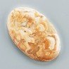 Kokoweef Cave Onyx Naturale Forma Ovale Piatto Cabochon Liscio Fatto a Mano 38X24X5mm 7,90gm 1pz