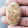 Kokoweef Cave Onyx Naturale Forma Ovale Piatto Cabochon Liscio Fatto a Mano 38X26X5mm 9,35gm 1pz