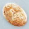 Kokoweef Cave Onyx Naturale Forma Ovale Piatto Cabochon Liscio Fatto a Mano 41X29X3mm 8,35gm 1pz