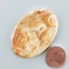 Kokoweef Cave Onyx Naturale Forma Ovale Piatto Cabochon Liscio Fatto a Mano 41X29X3mm 8,35gm 1pz