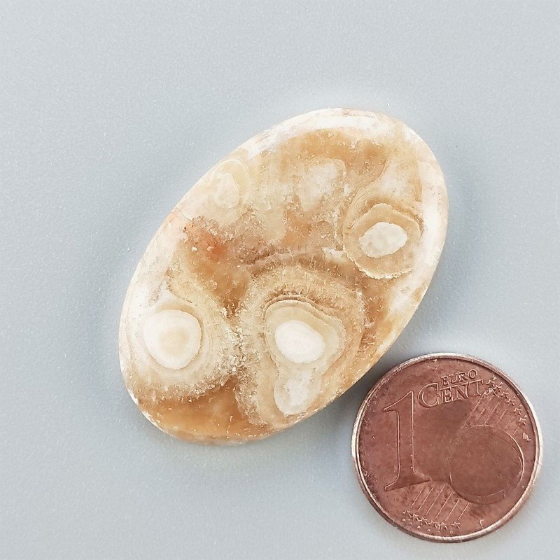 Cabochon di Kokoweef Cave Onyx Naturale Ovale, Piatto e Liscio, 40x23 mm, 8,57 g, Fatto a Mano
