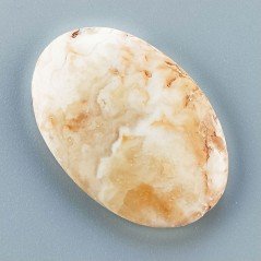 Kokoweef Cave Onyx Naturale Forma Ovale Piatto Cabochon Liscio Fatto a Mano 36X25X5mm 8,90gm 1pz