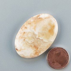 Kokoweef Cave Onyx Naturale Forma Ovale Piatto Cabochon Liscio Fatto a Mano 36X25X5mm 8,90gm 1pz