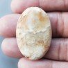 Kokoweef Cave Onyx Naturale Forma Ovale Piatto Cabochon Liscio Fatto a Mano 36X25X5mm 8,90gm 1pz