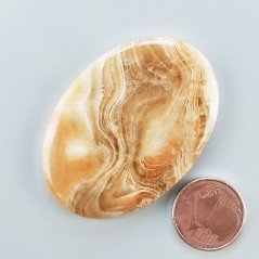 Kokoweef Cave Onyx Naturale Forma Ovale Piatto Cabochon Liscio Fatto a Mano 46X32X5mm 13,00gm 1pz