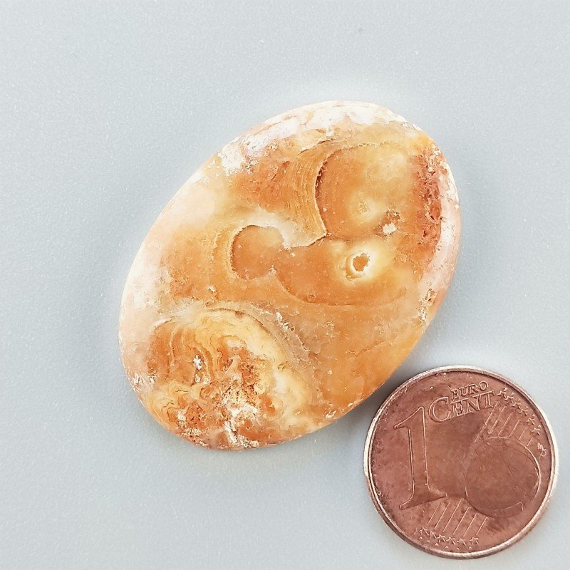 Cabochon di Kokoweef Cave Onyx Naturale Ovale, Piatto e Liscio, 33x24 mm, 6,14 g, Fatto a Mano