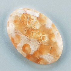 Kokoweef Cave Onyx Naturale Forma Ovale Piatto Cabochon Liscio Fatto a Mano 35x24mm 8,70gm 1pz