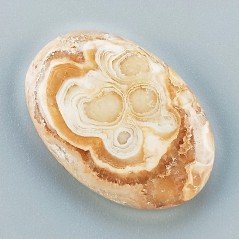 Kokoweef Cave Onyx Naturale Forma Ovale Piatto Cabochon Liscio Fatto a Mano 32X24X6mm 7,40gm 1pz