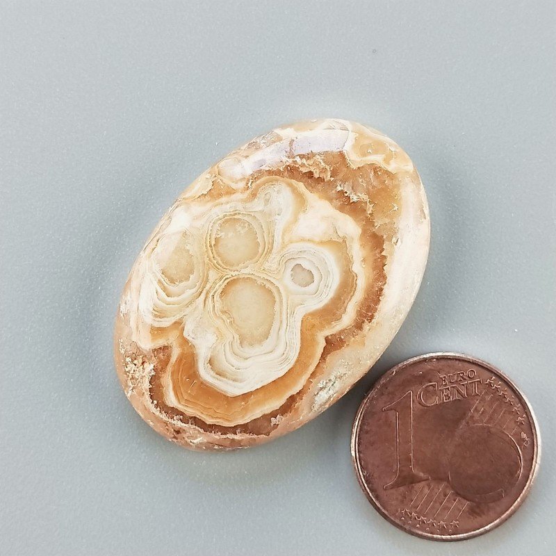 Kokoweef Cave Onyx Naturale Forma Ovale Piatto Cabochon Liscio Fatto a Mano 32X24X6mm 7,40gm 1pz