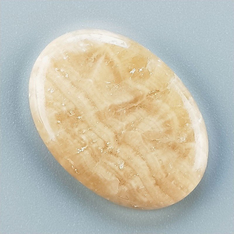 Kokoweef Cave Onyx Naturale Forma Ovale Piatto Cabochon Liscio Fatto a Mano 30X21X5mm 5,90gm 1pz