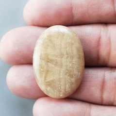Kokoweef Cave Onyx Naturale Forma Ovale Piatto Cabochon Liscio Fatto a Mano 30X21X5mm 5,90gm 1pz