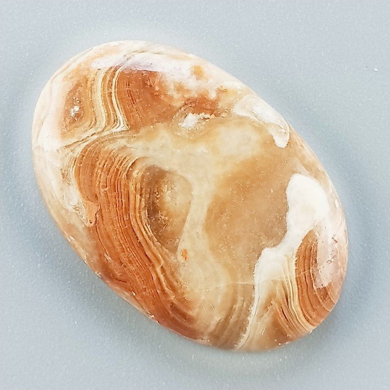 Kokoweef Cave Onyx Naturale Forma Ovale Piatto Cabochon Liscio Fatto a Mano 32x21mm 6,70gm 1pz