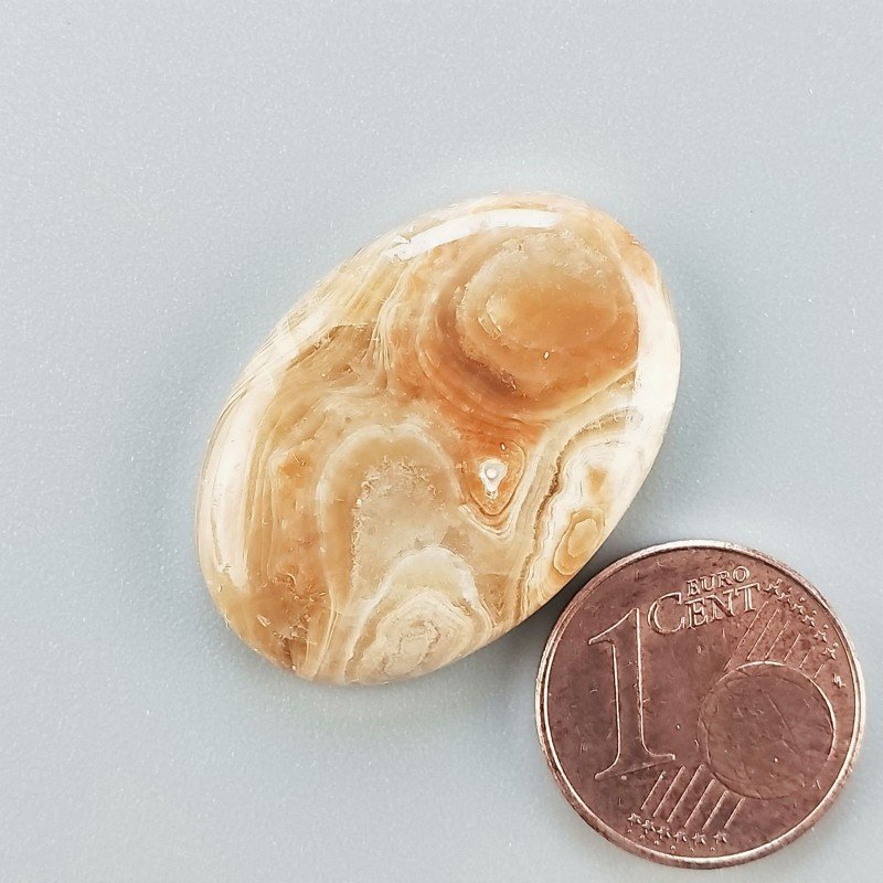 Kokoweef Cave Onyx Naturale Forma Ovale Piatto Cabochon Liscio Fatto a Mano 28X19X4mm 4,25gm 1pz
