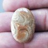 Kokoweef Cave Onyx Naturale Forma Ovale Piatto Cabochon Liscio Fatto a Mano 28X19X4mm 4,25gm 1pz