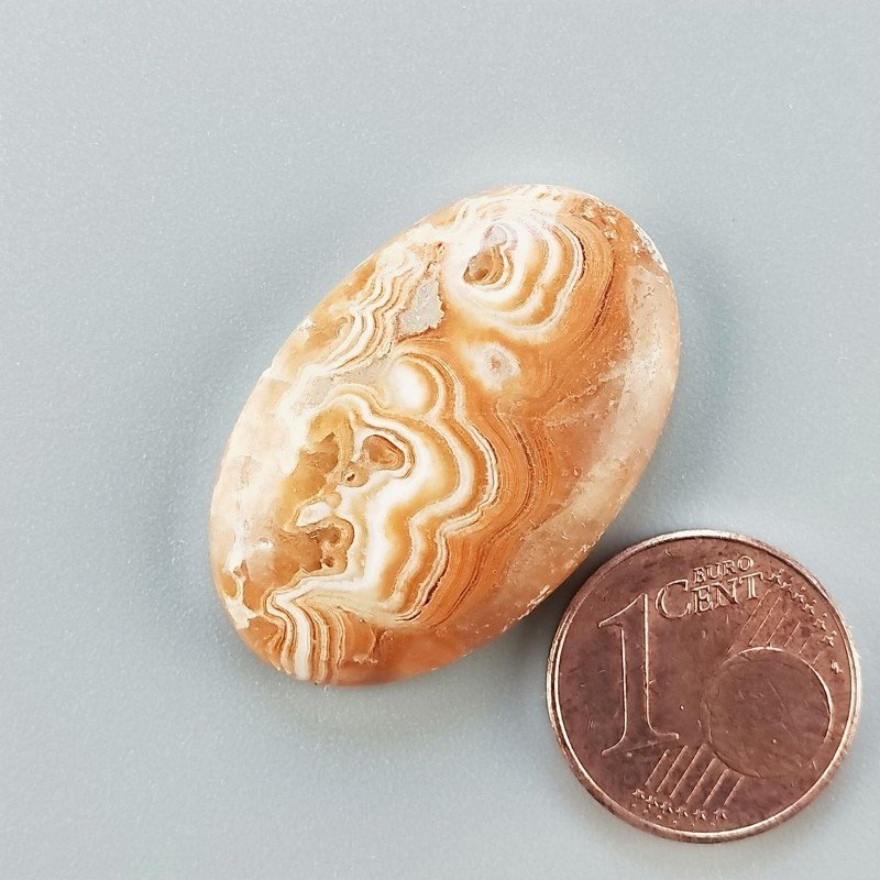 Cabochon di Kokoweef Cave Onyx Naturale Ovale, Piatto e Liscio, 30x19 mm, 5,22 g, Fatto a Mano