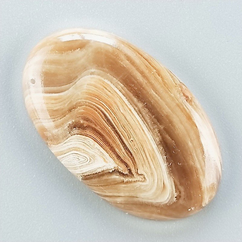 Kokoweef Cave Onyx Naturale Forma Ovale Piatto Cabochon Liscio Fatto a Mano 34X20X5mm 6,00gm 1pz