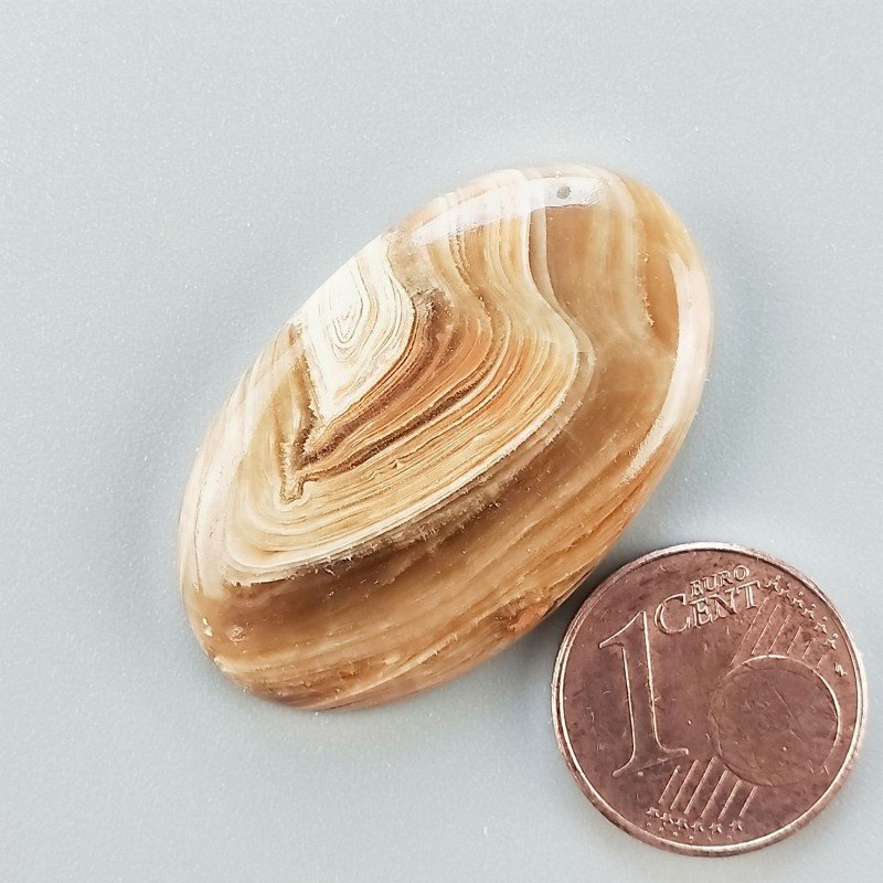 Kokoweef Cave Onyx Naturale Forma Ovale Piatto Cabochon Liscio Fatto a Mano 34X20X5mm 6,00gm 1pz