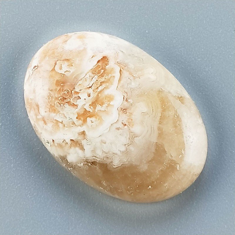 Kokoweef Cave Onyx Naturale Forma Ovale Piatto Cabochon Liscio Fatto a Mano 27X19X6mm 4,90gm 1pz