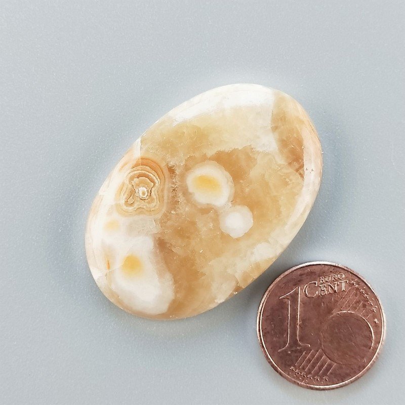 Kokoweef Cave Onyx Naturale Forma Ovale Piatto Cabochon Liscio Fatto a Mano 34X23X5mm 7,50gm 1pz