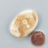 Kokoweef Cave Onyx Naturale Forma Ovale Piatto Cabochon Liscio Fatto a Mano 34X23X5mm 7,50gm 1pz