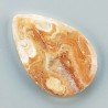 Kokoweef Cave Onyx Naturale Forma Goccia Piatto Cabochon Liscio Fatto a Mano 41X27X6mm 10,90gm 1pz