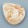 Kokoweef Cave Onyx Naturale Forma Goccia Piatto Cabochon Liscio Fatto a Mano 38X32X4mm 8,60gm 1pz