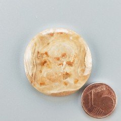 Kokoweef Cave Onyx Naturale Forma Tondo Piatto Cabochon Liscio Fatto a Mano 31X31X5mm 9,30gm 1pz