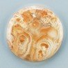 Kokoweef Cave Onyx Naturale Forma Tondo Piatto Cabochon Liscio Fatto a Mano 27X27X4mm 5,50gm 1pz