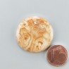 Kokoweef Cave Onyx Naturale Forma Tondo Piatto Cabochon Liscio Fatto a Mano 27X27X4mm 5,50gm 1pz