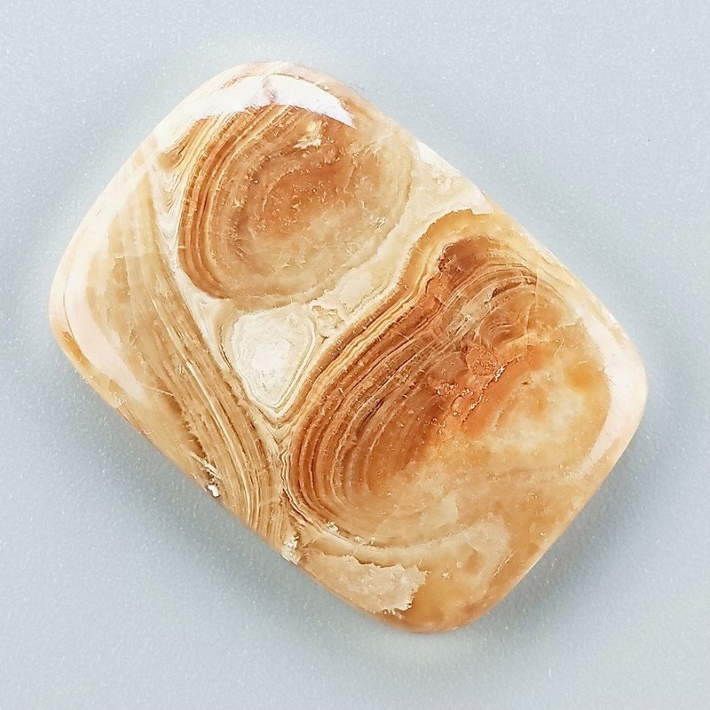 Kokoweef Cave Onyx Naturale Forma Cuscino Piatto Cabochon Liscio Fatto a Mano 30X22X5mm 6,90gm 1pz