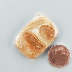 Kokoweef Cave Onyx Naturale Forma Cuscino Piatto Cabochon Liscio Fatto a Mano 30X22X5mm 6,90gm 1pz