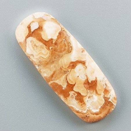 Kokoweef Cave Onyx Naturale Forma Cuscino Piatto Cabochon Liscio Fatto a Mano 45x18mm 8,80gm 1pz