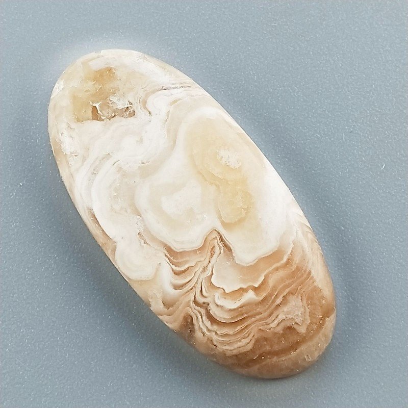 Kokoweef Cave Onyx Naturale Forma Ovale Piatto Cabochon Liscio Fatto a Mano 37X17X5mm 5,95gm 1pz