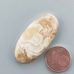 Kokoweef Cave Onyx Naturale Forma Ovale Piatto Cabochon Liscio Fatto a Mano 37X17X5mm 5,95gm 1pz