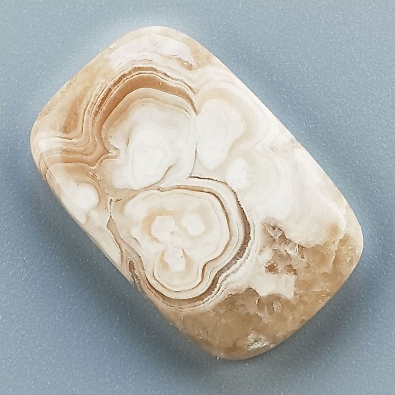 Kokoweef Cave Onyx Naturale Forma Cuscino Piatto Cabochon Liscio Fatto a Mano 27X18X5mm 5,60gm 1pz
