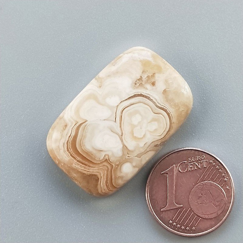 Kokoweef Cave Onyx Naturale Forma Cuscino Piatto Cabochon Liscio Fatto a Mano 27X18X5mm 5,60gm 1pz