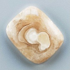 Kokoweef Cave Onyx Naturale Forma Cuscino Piatto Cabochon Liscio Fatto a Mano 23x19mm 5,65gm 1pz