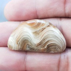 Kokoweef Cave Onyx Naturale Forma Fantasia Piatto Cabochon Liscio Fatto a Mano 35X19X5mm 6,30gm 1pz