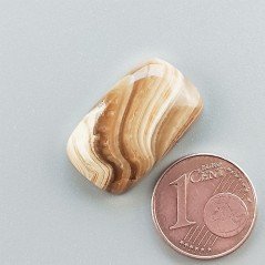 Kokoweef Cave Onyx Naturale Forma Cuscino Piatto Cabochon Liscio Fatto a Mano 22X13X5mm 3,10gm 1pz