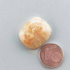 Kokoweef Cave Onyx Naturale Forma Cuscino Piatto Cabochon Liscio Fatto a Mano 18X21X6mm 4,50gm 1pz
