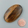 Occhio Di Tigre Naturale Forma Ovale Piatto Cabochon Liscio Fatto a Mano 46X29X7mm 16,81GM