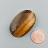 Occhio Di Tigre Naturale Forma Ovale Piatto Cabochon Liscio Fatto a Mano 37X24X8mm 12,45GM