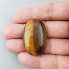 Occhio Di Tigre Naturale Forma Ovale Piatto Cabochon Liscio Fatto a Mano 37X24X8mm 12,45GM Occhio Di Tigre Naturale Forma Ovale Piatto Cabochon Liscio Fatto a Mano 37X24X8mm 12,45GM
