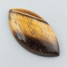 Occhio Di Tigre Naturale Forma Marquise Piatto Cabochon Liscio Fatto a Mano 39X20X5mm 5,74GM