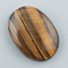 Occhio Di Tigre Naturale Forma Ovale Piatto Cabochon Liscio Fatto a Mano 29X21X6mm 8,04GM